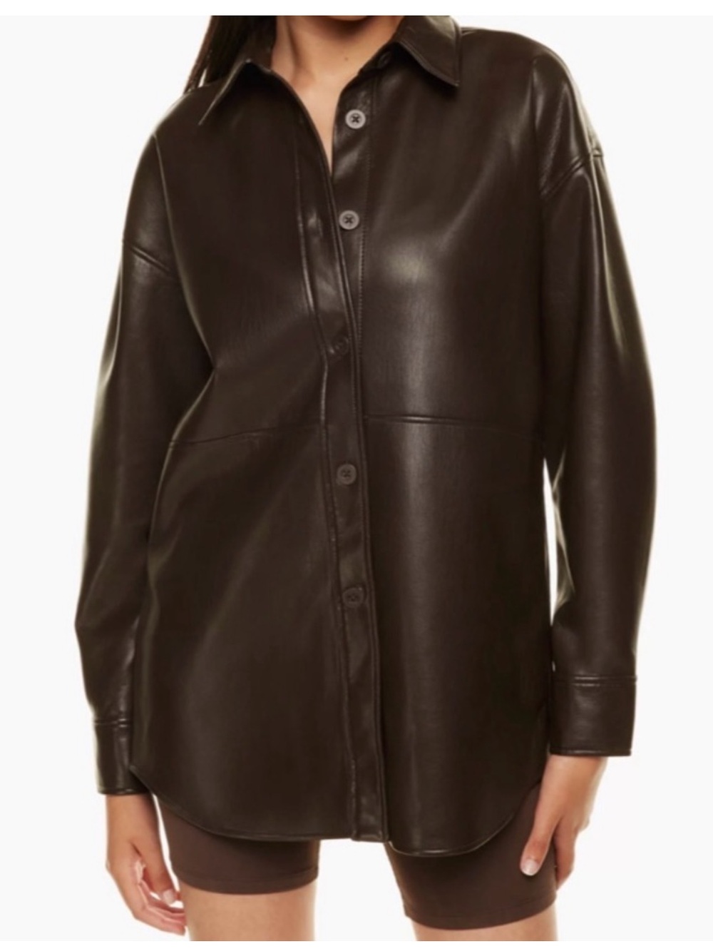 Aritzia Babaton Pelli Shirt Jacket in Brown